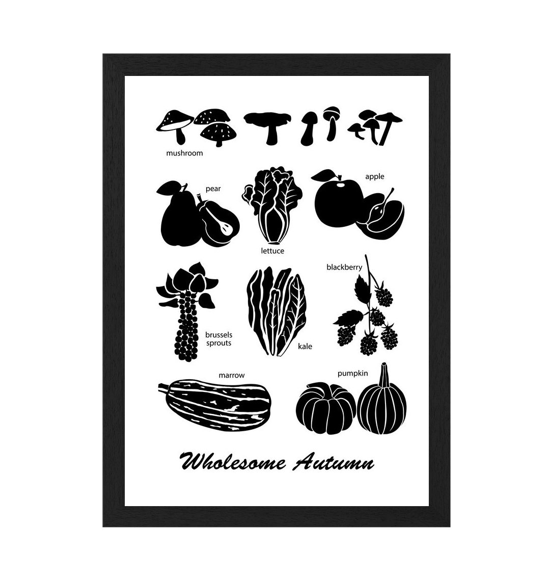 Black Frame Wholesome Autumn Print