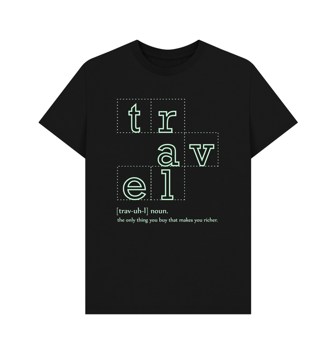 Black Travel Definition Men's Tshirt