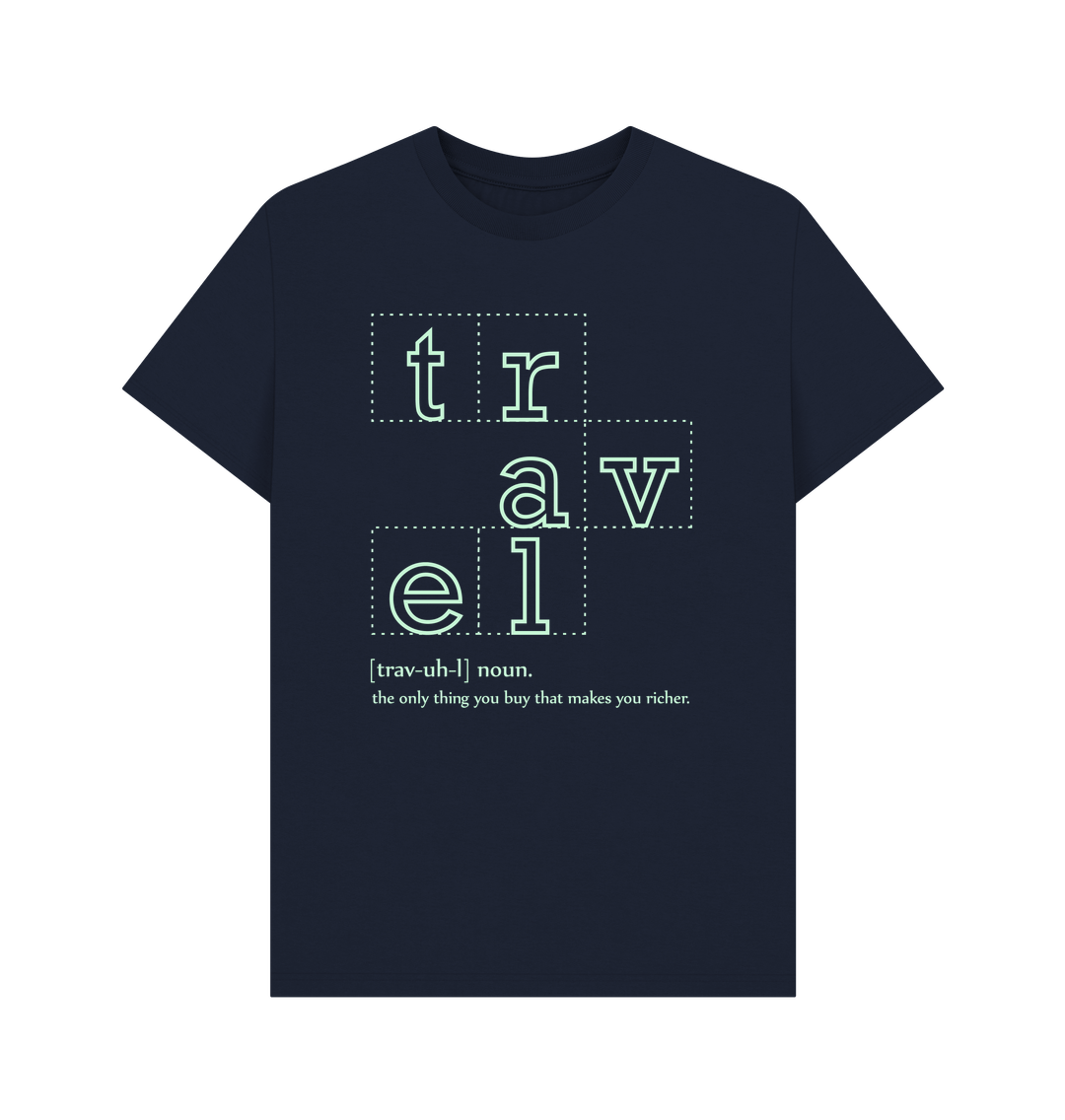 Navy Blue Travel Definition Men's Tshirt