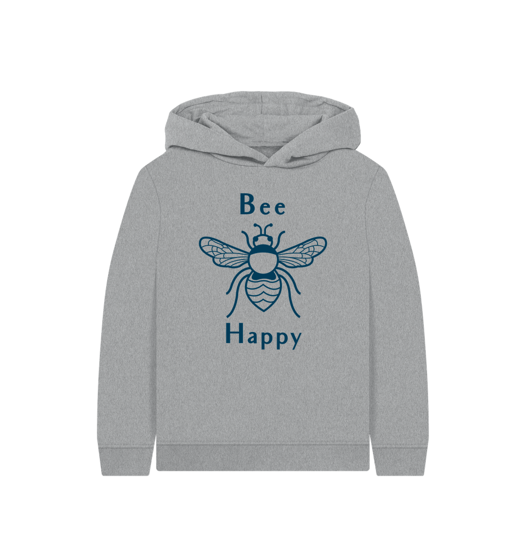Athletic Grey Bee Happy Children's Hoodie