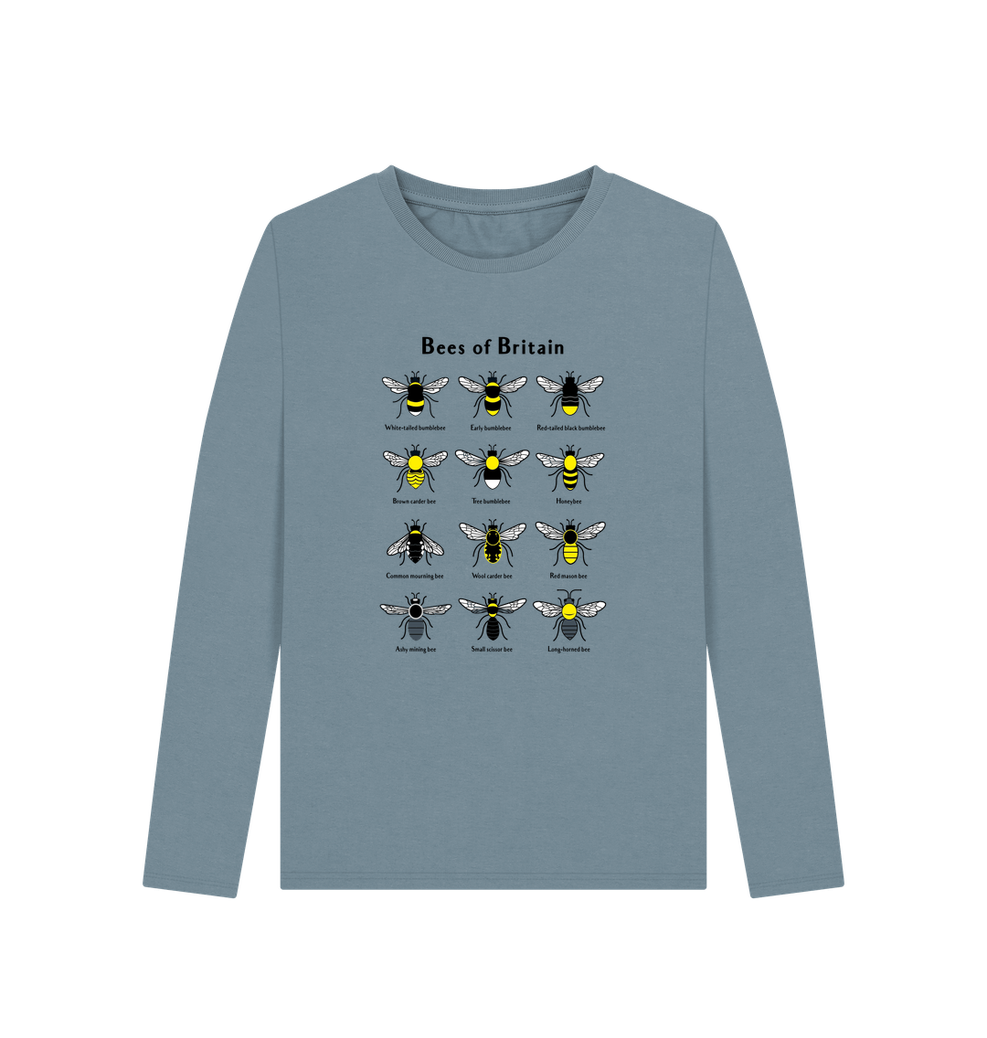 Stone Blue Women's Bees of Britain
