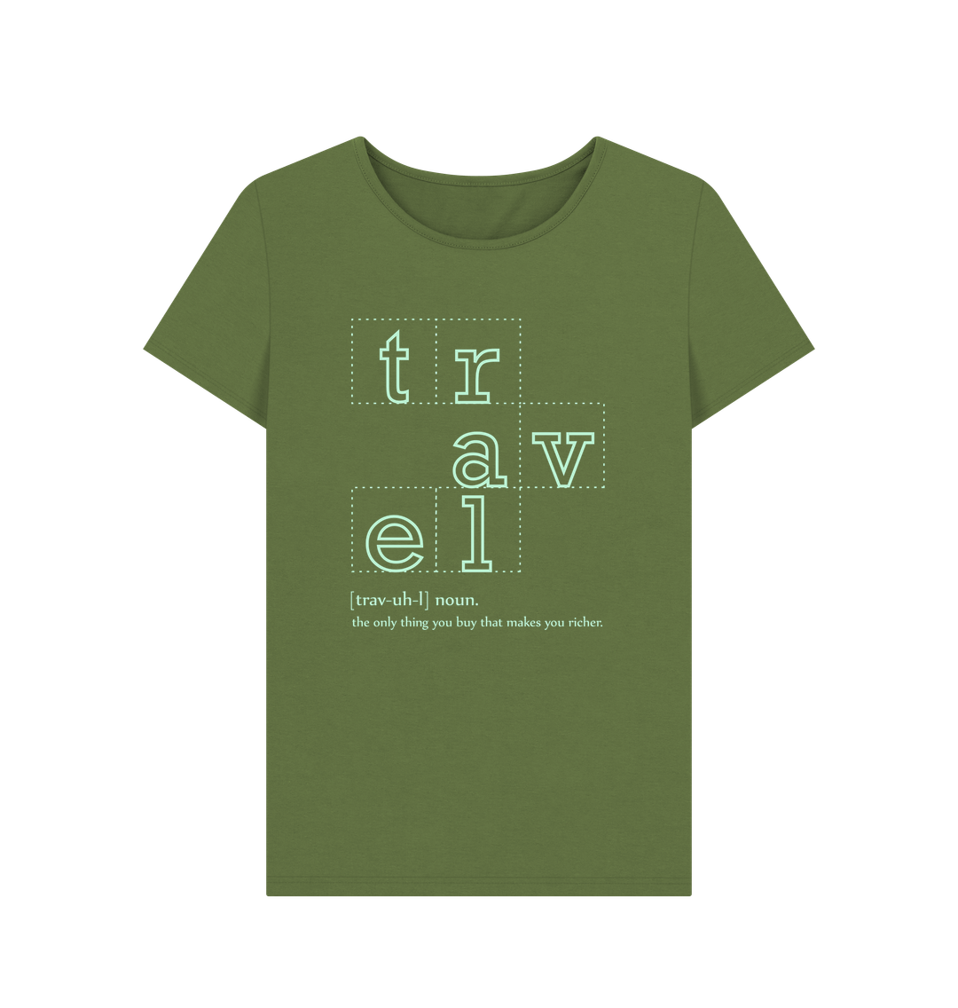 Khaki Travel Definition Women's T-shirt