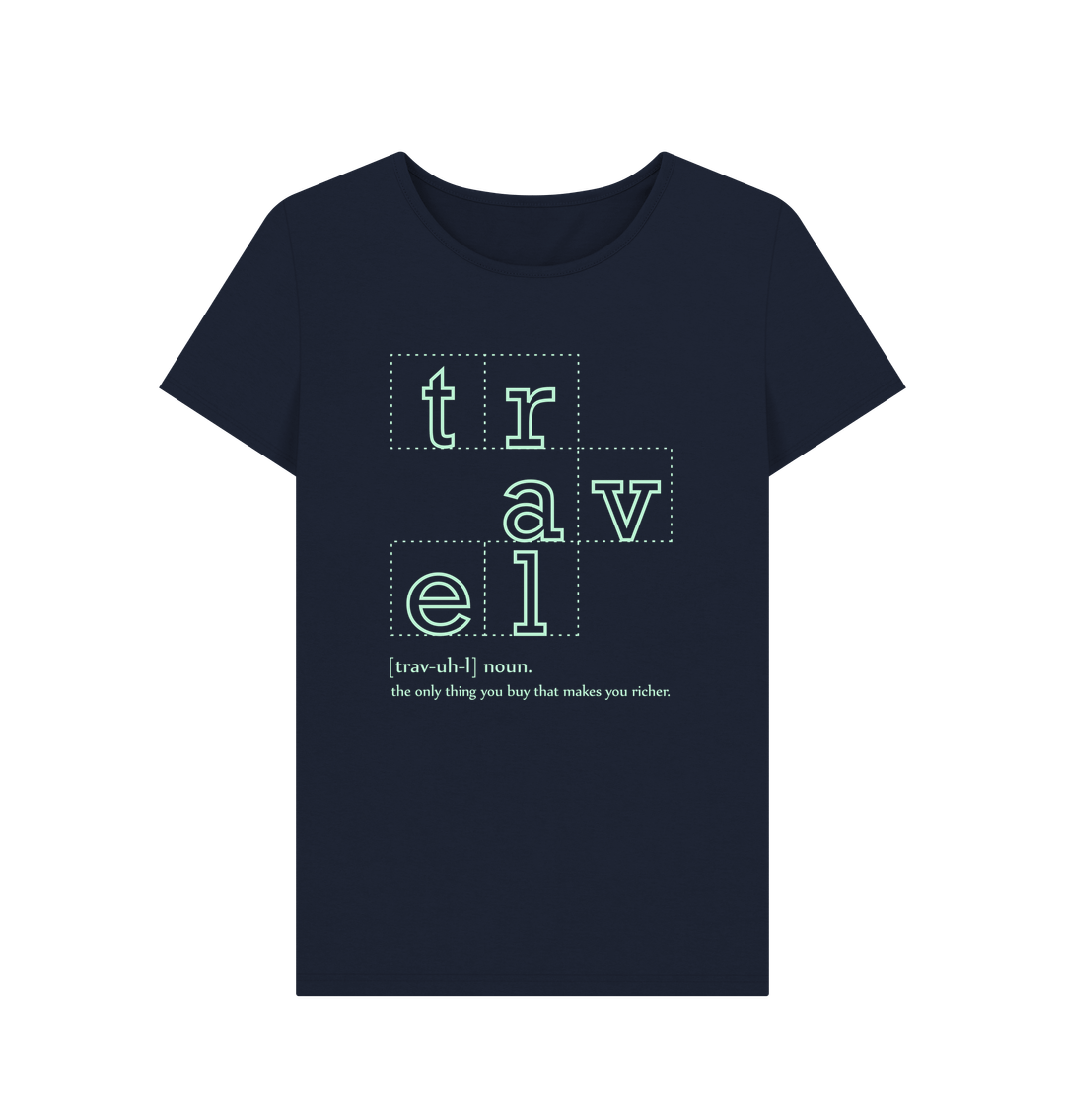 Navy Blue Travel Definition Women's T-shirt