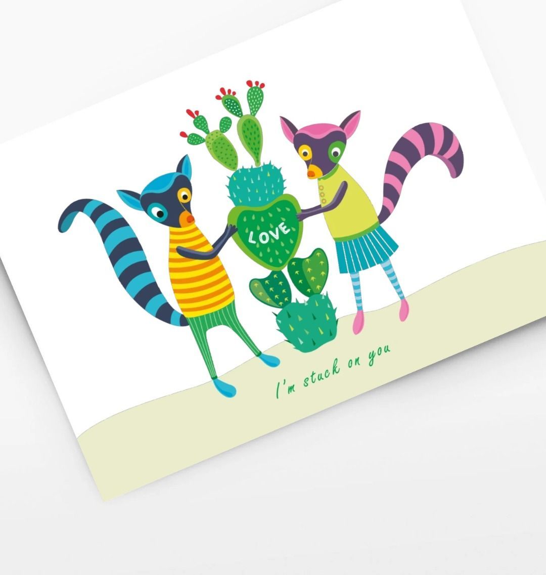 "Stuck On You" Love Couple Print
