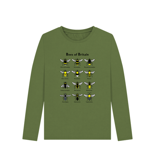 Khaki Women's Bees of Britain