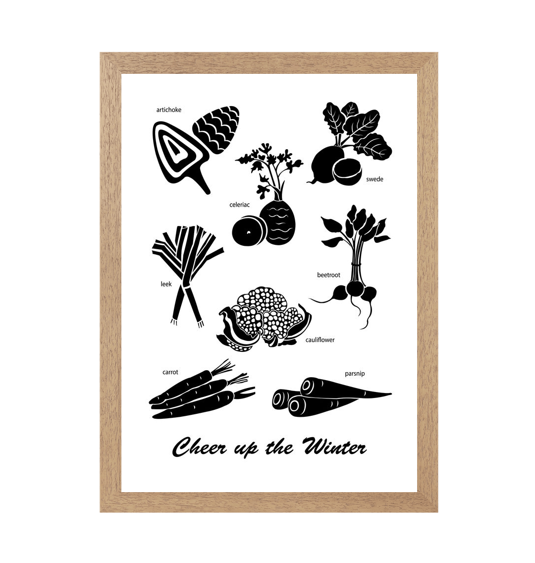 Natural Frame Cheer up the Winter Print