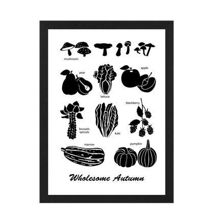 Black Frame Wholesome Autumn Print