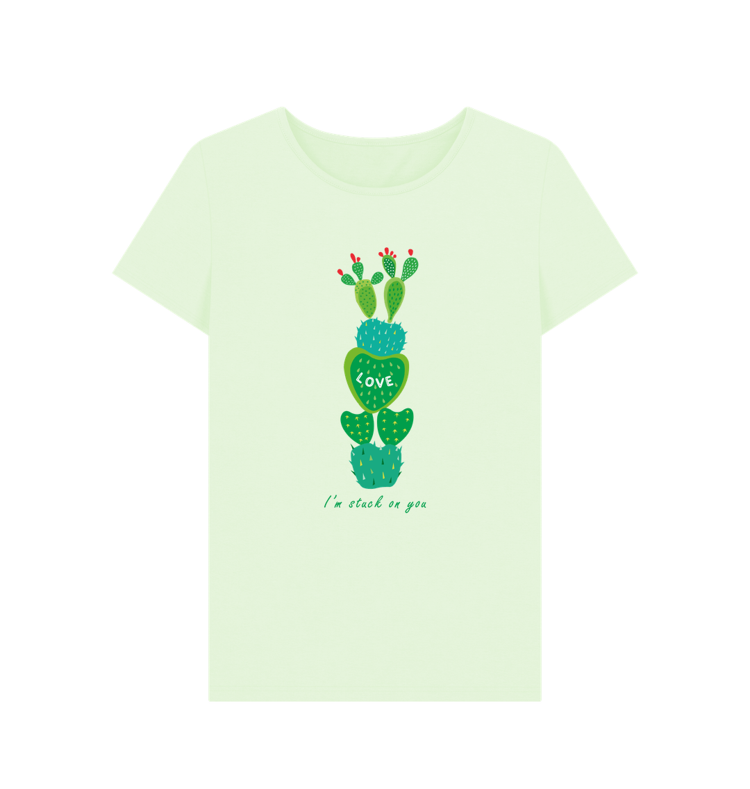 Pastel Green \"I'm Stuck On You\" Cactus T-shirt