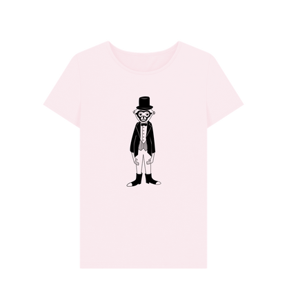 Pink Mr Monkey Women's Tshirt