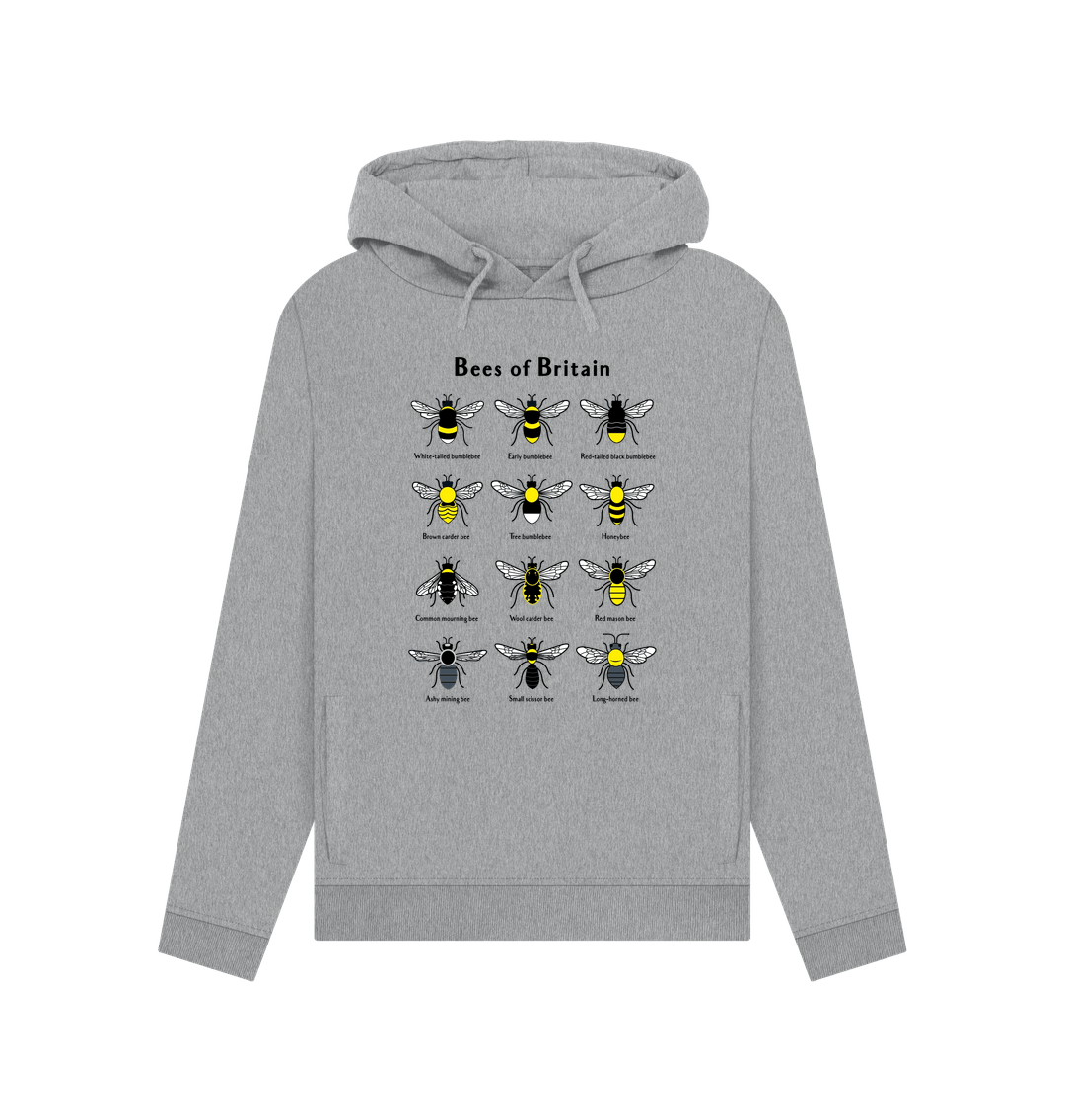 Light Heather Women's Bees of Britain Hoodie