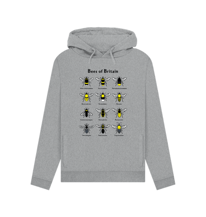 Light Heather Women's Bees of Britain Hoodie