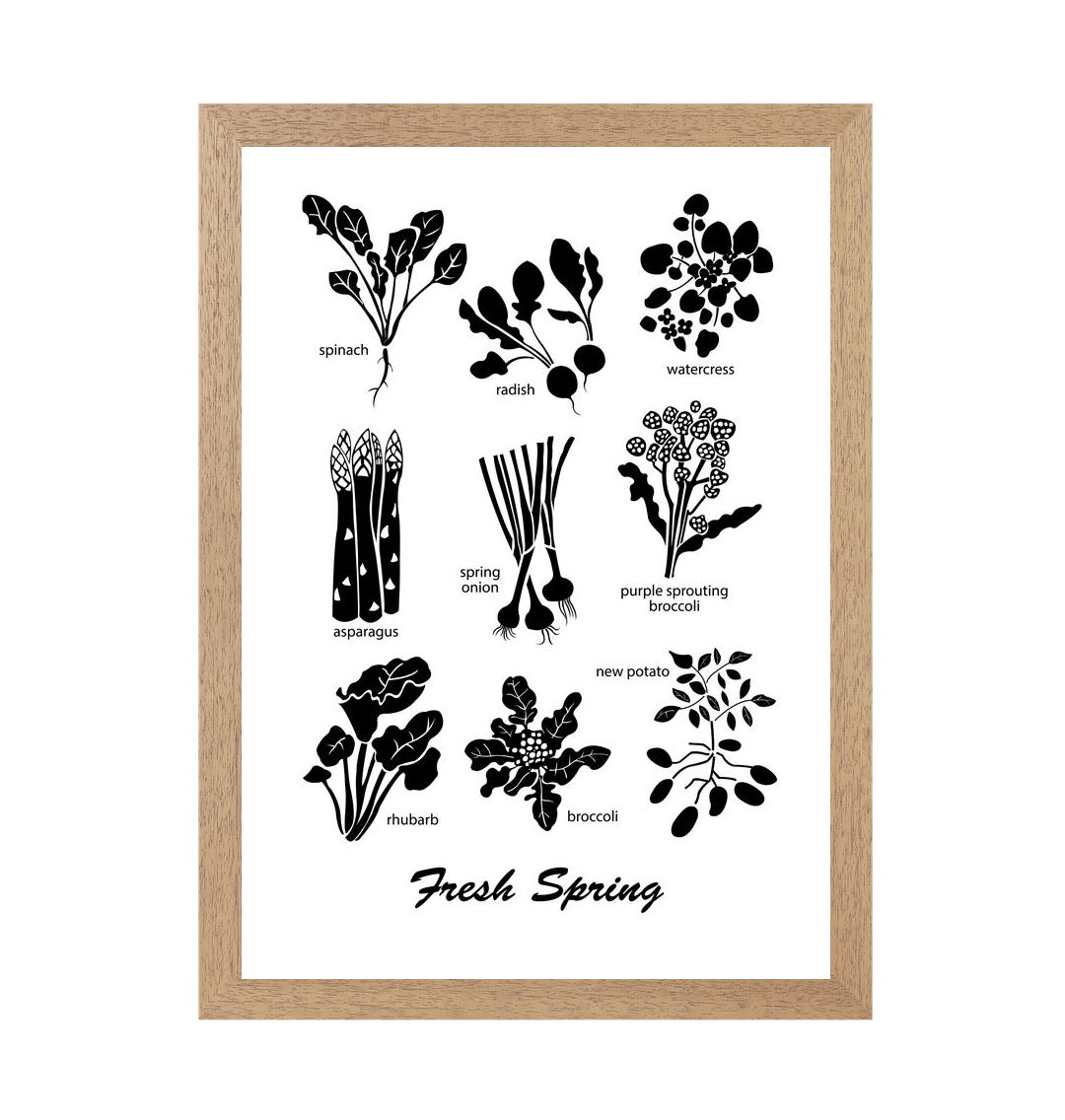 Natural Frame Fresh Spring Print