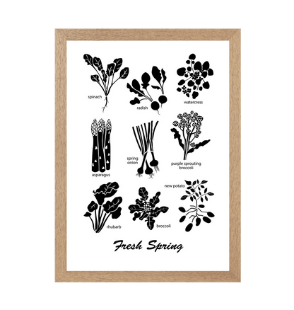 Natural Frame Fresh Spring Print
