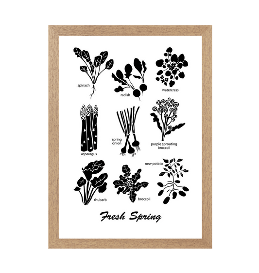 Natural Frame Fresh Spring Print