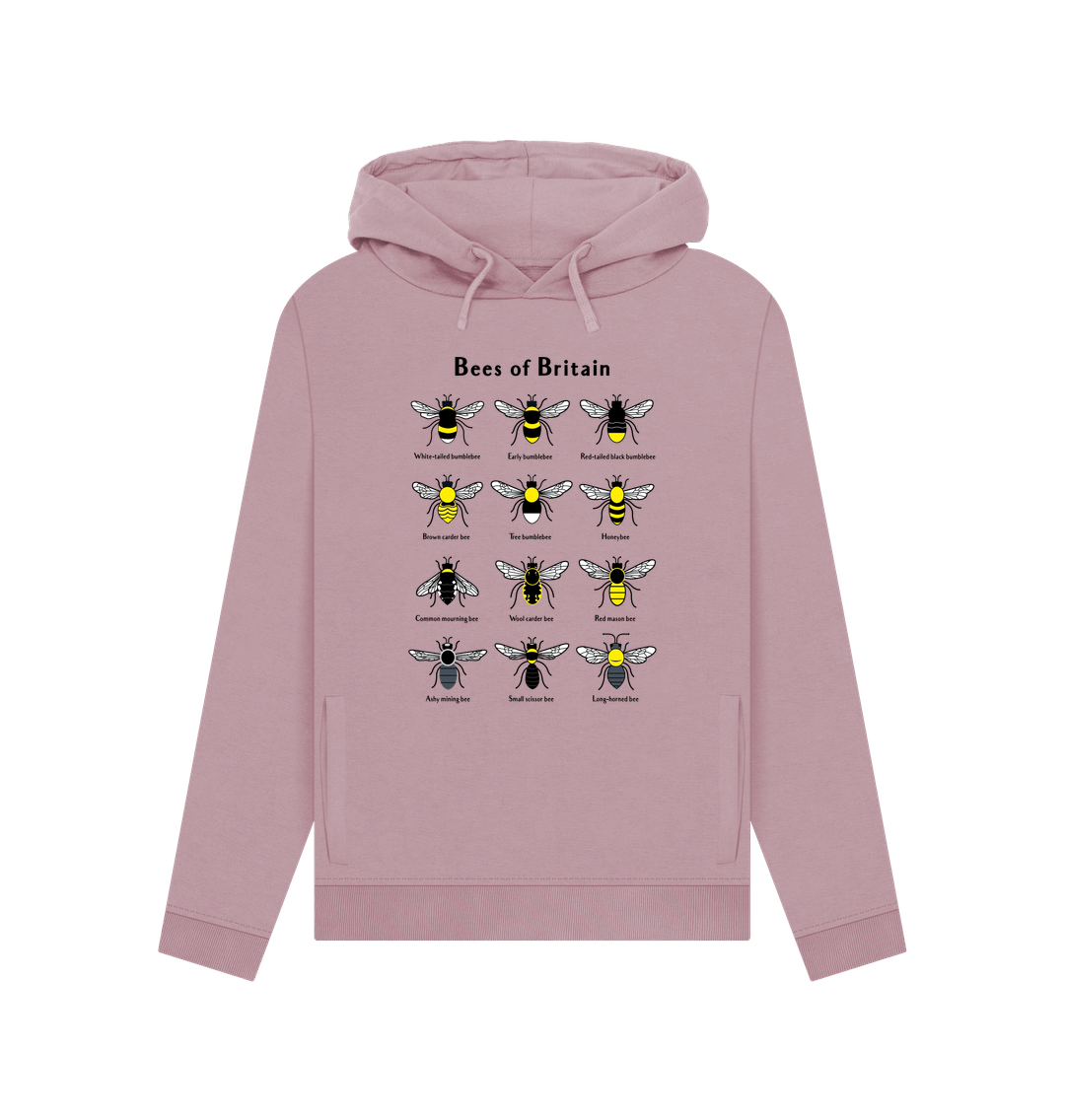 Mauve Women's Bees of Britain Hoodie