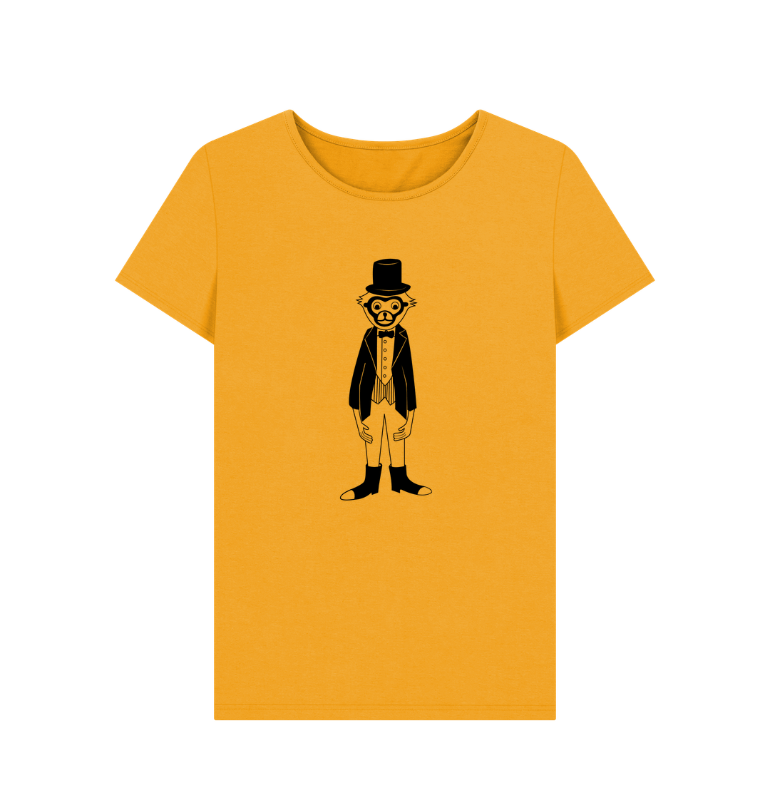 Mustard Mr Monkey Women's Tshirt