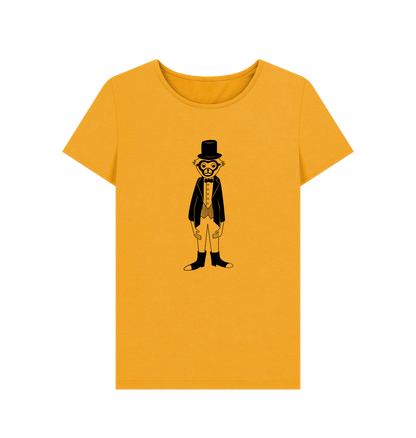 Mustard Mr Monkey Women's Tshirt