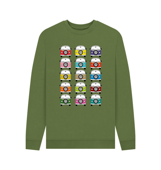 Khaki Men's Favourite Campervan Holiday Jumper