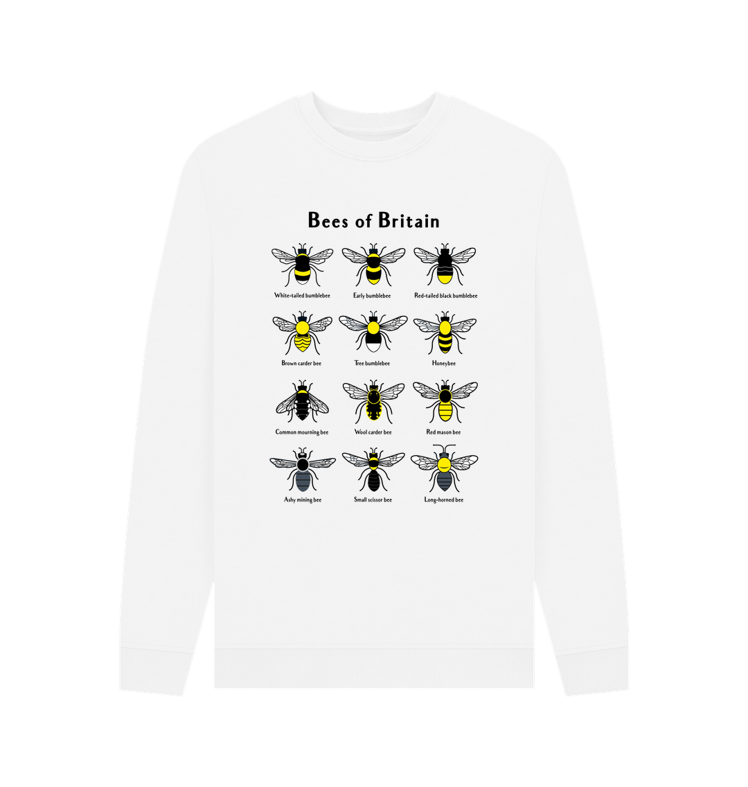 White Men's Bees of Britain Jumper