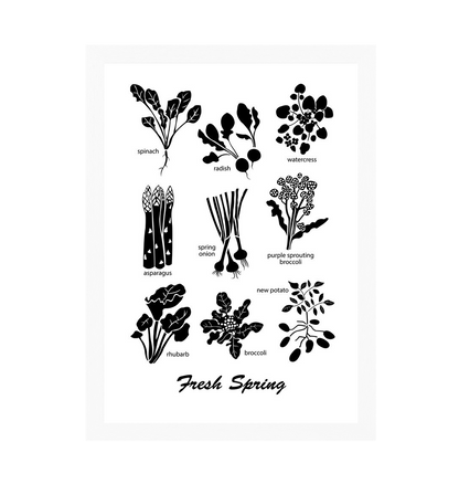 White Frame Fresh Spring Print