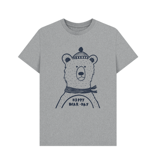 Athletic Grey Happy bear-day t-shirt