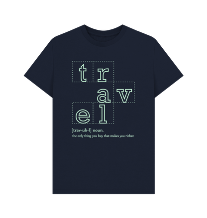 Navy Blue Travel Definition Men's Tshirt