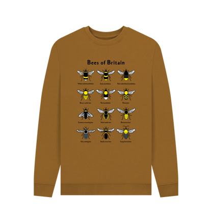 Brown Men's Bees of Britain Jumper