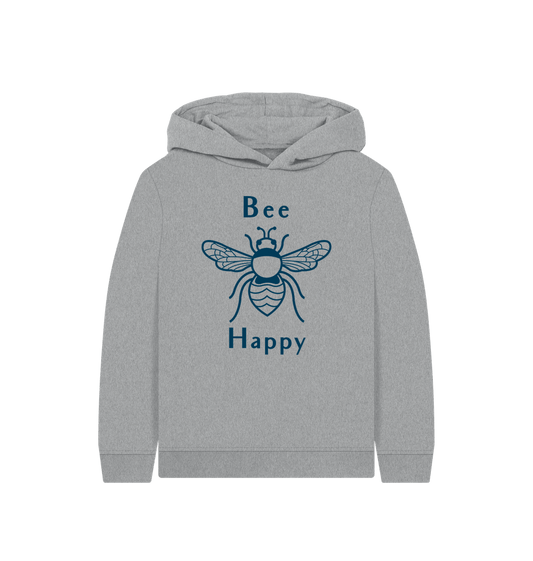 Athletic Grey Bee Happy Children's Hoodie