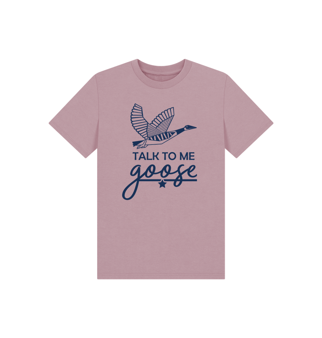 Mauve Talk to me Goose Children's Tshirt