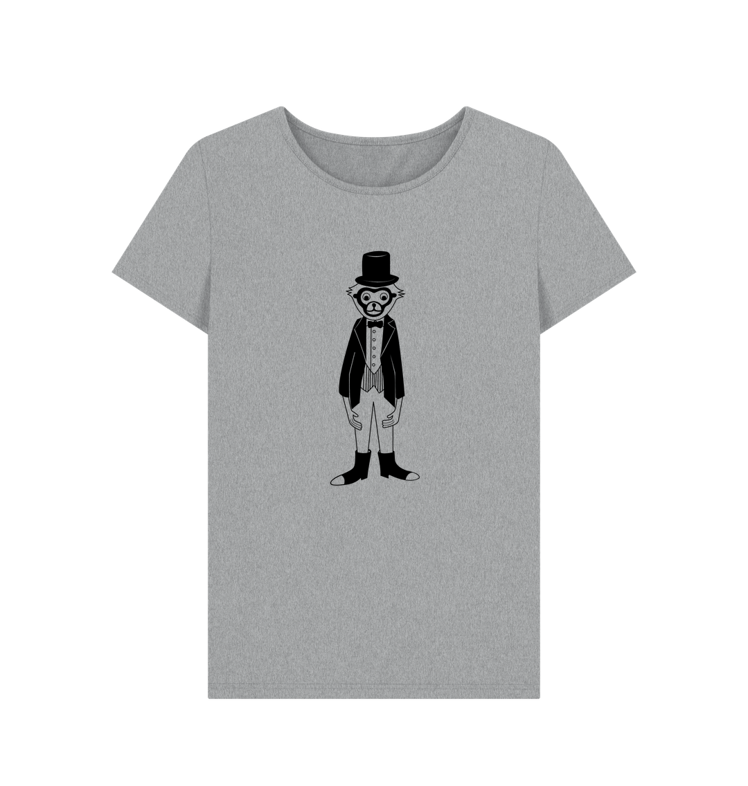 Athletic Grey Mr Monkey Women's Tshirt