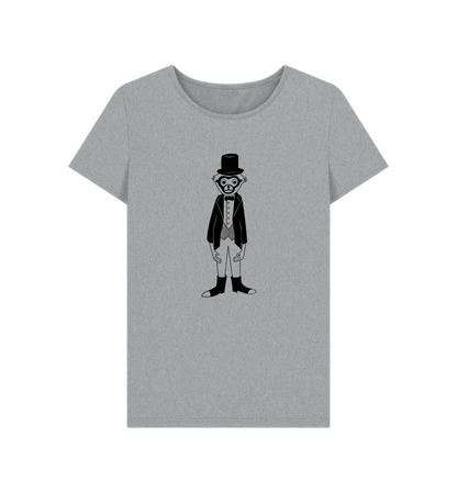 Athletic Grey Mr Monkey Women's Tshirt