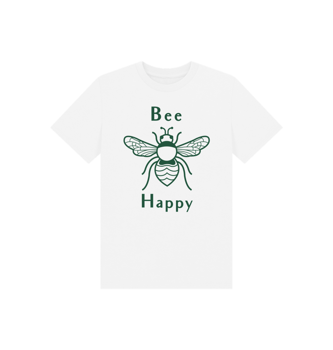 White Bee Happy Children's T-shirt