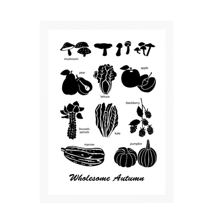 White Frame Wholesome Autumn Print