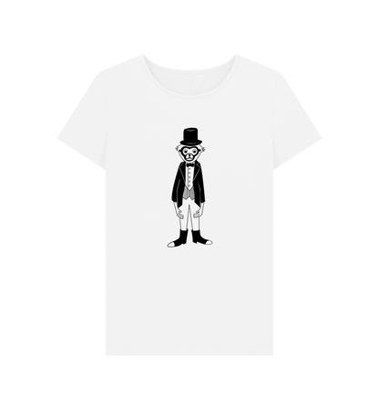 White Mr Monkey Women's Tshirt