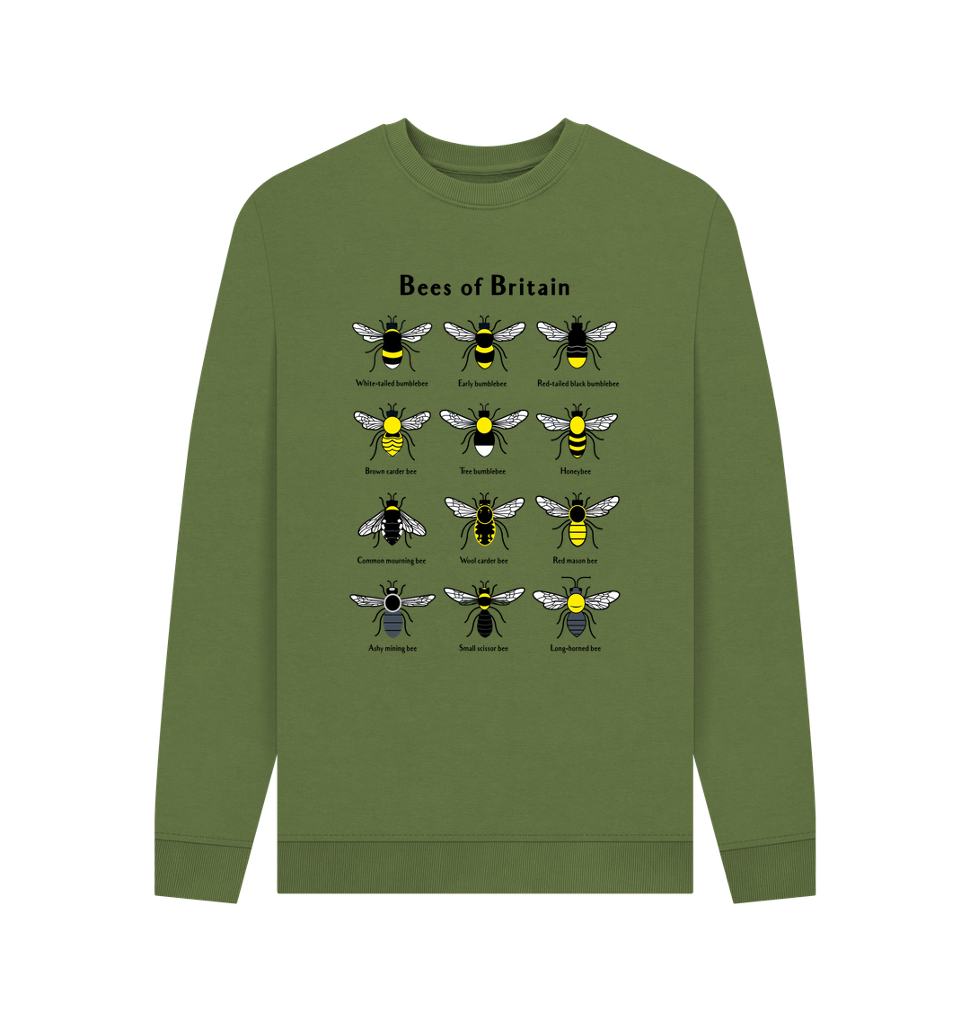 Khaki Men's Bees of Britain Jumper