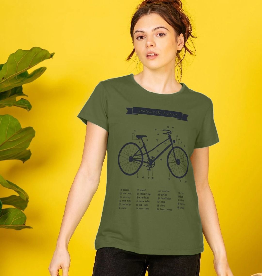 Women's Anatomy Of a Bicycle T-shirt