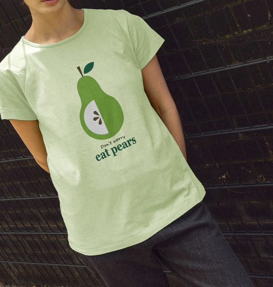 Don't worry, eat pears women's t-shirt