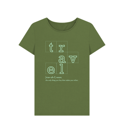 Khaki Travel Definition Women's T-shirt