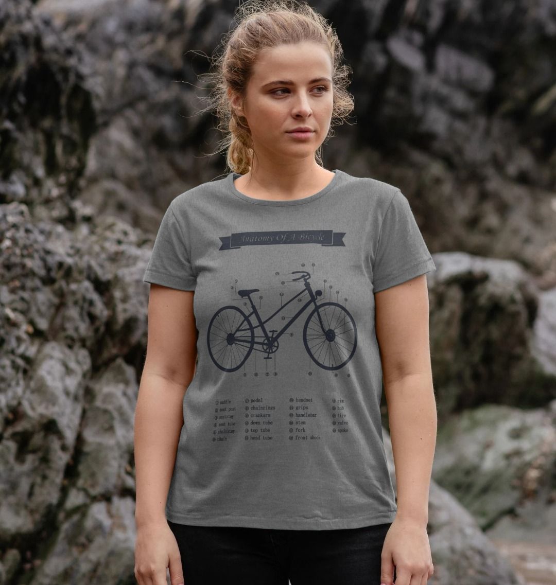 Women's Anatomy Of a Bicycle T-shirt