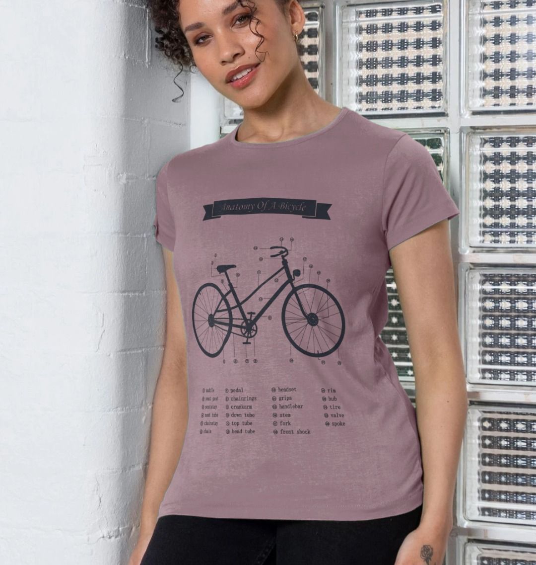 Women's Anatomy Of a Bicycle T-shirt