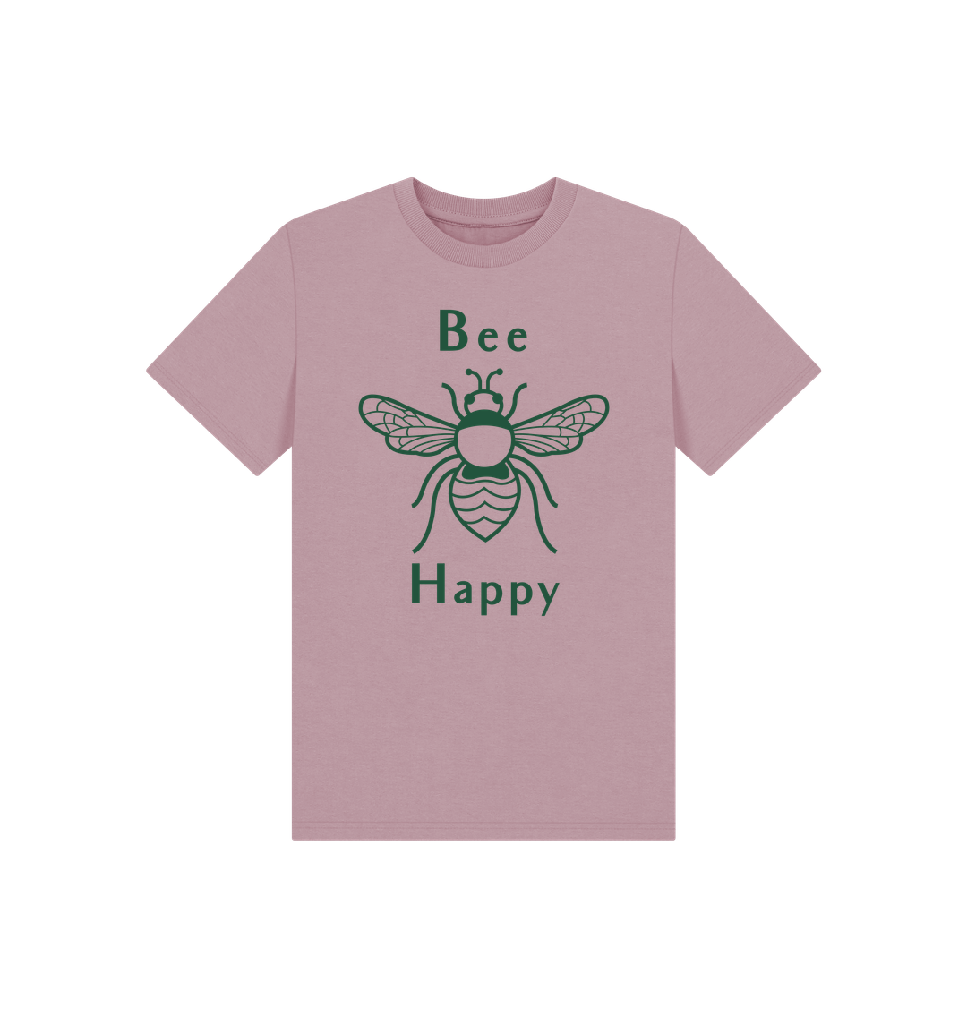 Mauve Bee Happy Children's T-shirt