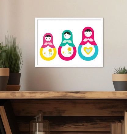 Russian Doll Nursery Print