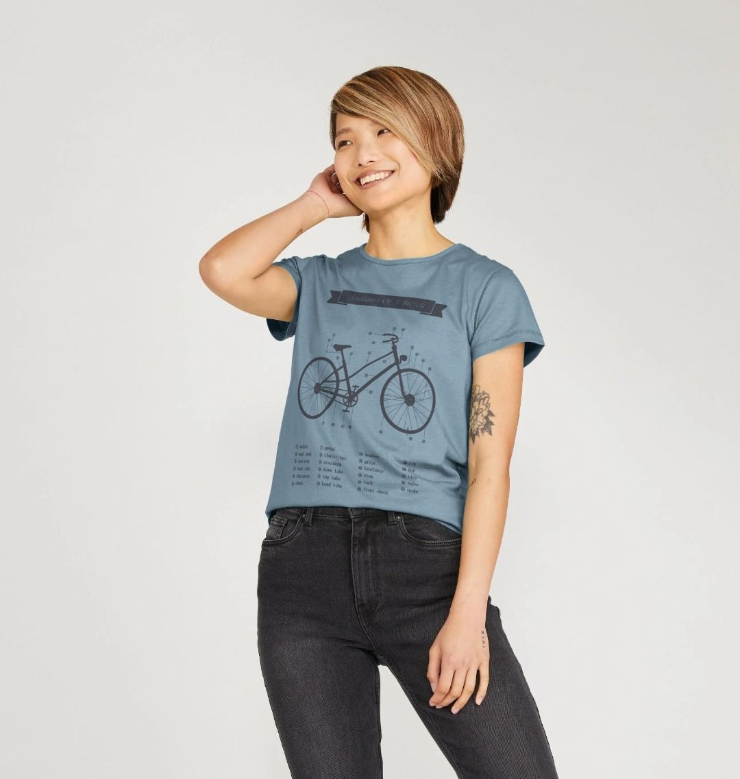 Women's Anatomy Of a Bicycle T-shirt