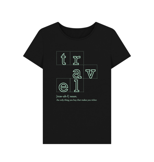 Black Travel Definition Women's T-shirt