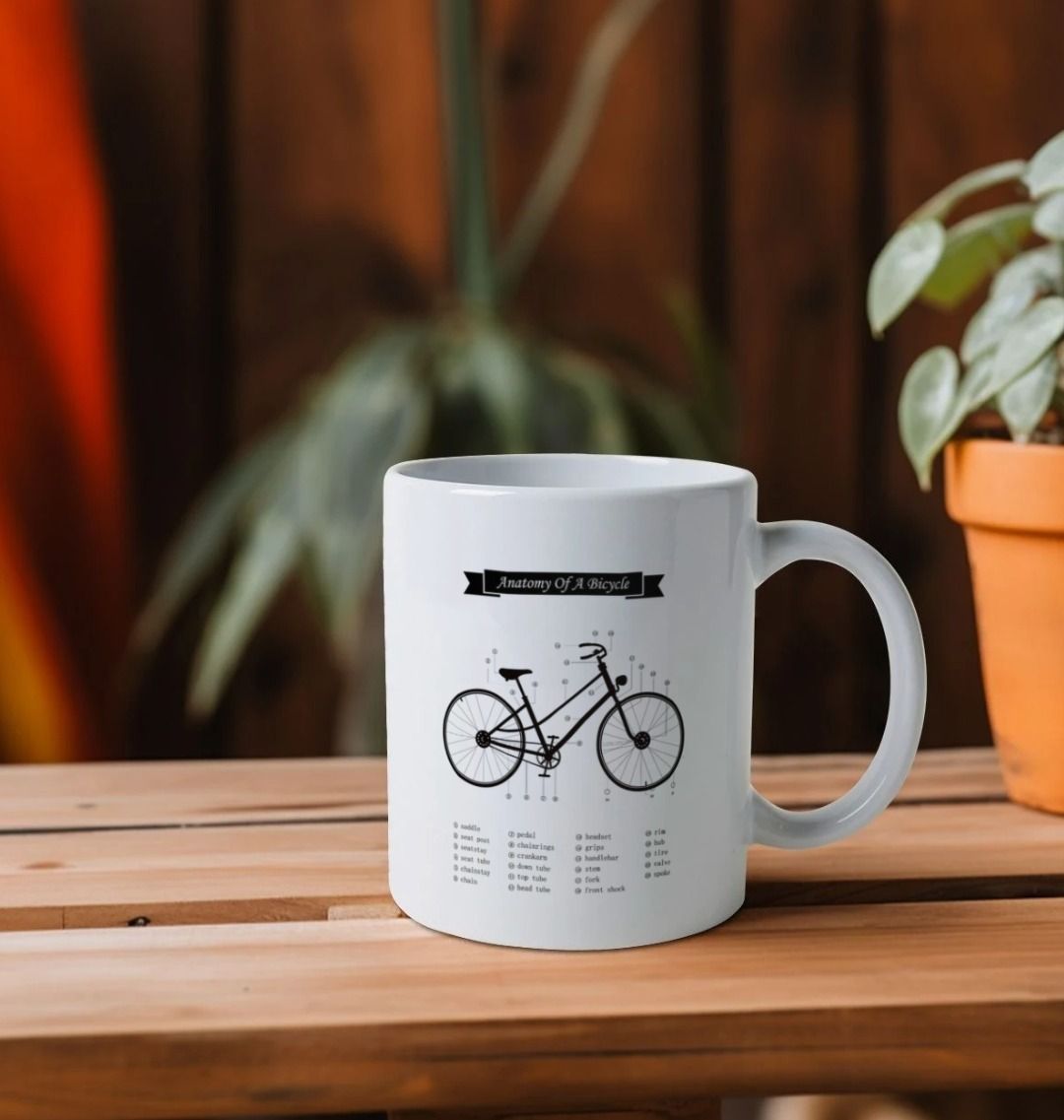 Anatomy Of a Bicycle mug