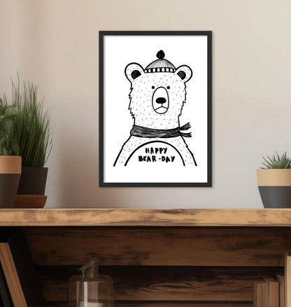 Happy Bear-day Print