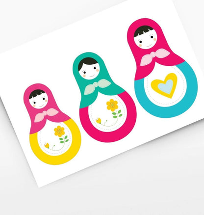 Russian Doll Nursery Print