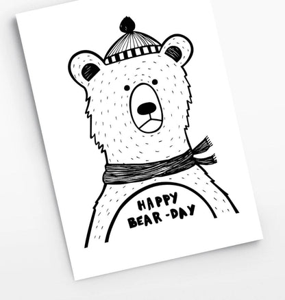 Happy Bear-day Print