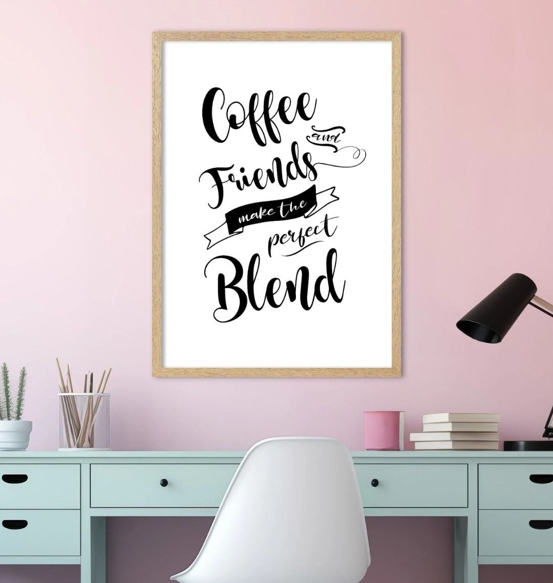 Coffee And Friendship Quote Print