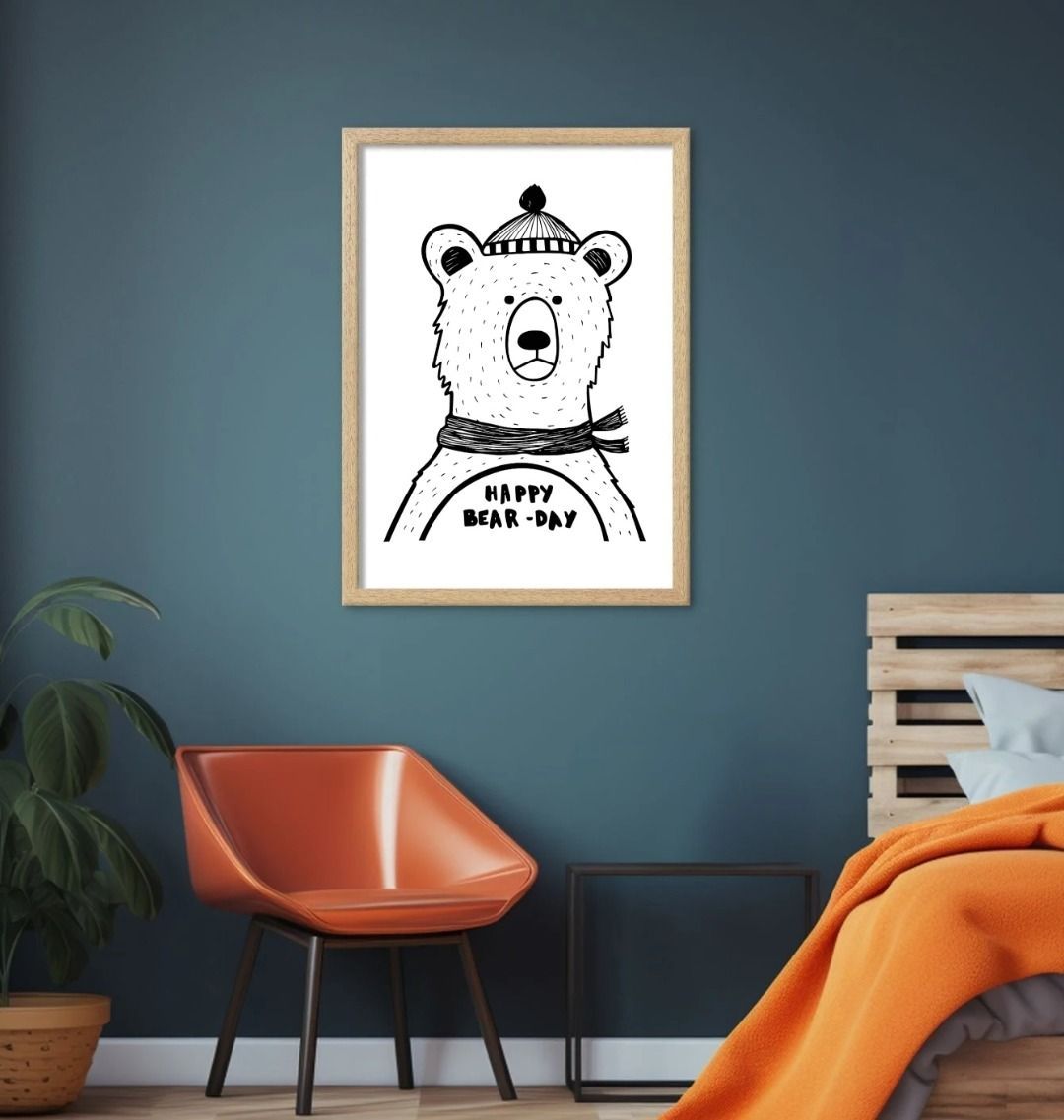 Happy Bear-day Print